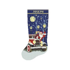 Christmas Stocking Cross Stitch Patterns for Adults PDF, Modern Personalized Counted Printable Easy Holiday Stockings, Cute Santa Claus, red Truck, Simple Design for Beginners DIY, Digital Download in Kuwait