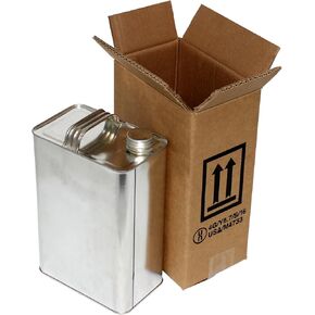 حاويات Air Sea 1 × 1 جالون F-Style Metal Can Kit - صندوق فقط (4G / Y6.7) - تم اختبارها خصيصًا لشحن علب معدنية Singal سعة 1 جالون F-Style (العمق الداخلي: 6-15/16 بوصة × 4-7/16 بوصة × 10-3/8 بوصة) حزمة من 16 in Kuwait