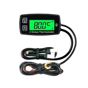 شاشة LCD رقمية لقياس درجة حرارة المحرك، ميزان حرارة مقاوم للماء مصمم لقياس درجات حرارة المحرك مثل السفن، جزازات العشب، نافخات الثلج، المناشير، إلخ in Kuwait