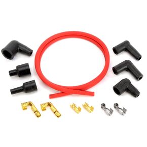 JEGS Red Hot Pow�r Coil Wire Kit | 8mm | Made in USA | 36 Inches Long | Includes Four 90in.and Two Straight Boots and Male, HEI, & Female Socket Connectors in Kuwait