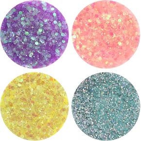 مجموعة Creatology Pastel Glitter - ألوان ناعمة متنوعة للحرف الورقية والمشروعات والديكورات التي تصنعها بنفسك، 3.36 أونصة. إجمالي كل مجموعة، 12 عبوة in Kuwait
