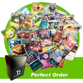 مجموعة متنوعة عشوائية متوافقة مع Pokemon TCG من Perfect Order || ضمان فائق الندرة + 20 بطاقة عشوائية + صندوق Dan123yal Deck Box in Kuwait