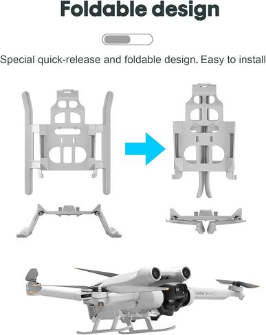 معدات الهبوط من O'woda لـ DJI Mini 2 / Mini 2 SE، قابلة للطي لارتفاع ساق الهبوط، واقي ممتد لملحقات الطائرة بدون طيار DJI Mini 2 / Mini 2 SE، زيادة فعالة في الارتفاع 32 مم / 1.3 بوصة in Saudi Arabia