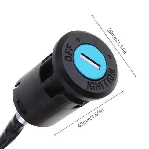 4 Wires Universal 2 Ignition Key Start Switch Door Lock Compatible with ATV Go Kart Motorcycle 50-150cc in Kuwait
