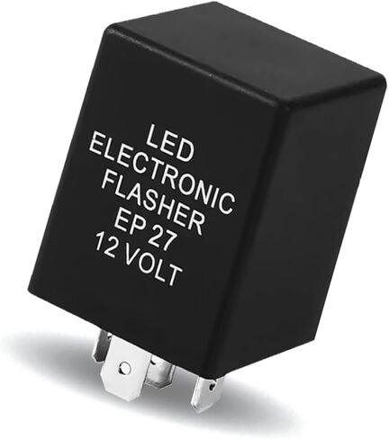 مرحل فلاش LED EP27 ذو 5 دبابيس، مرحل إشارة الانعطاف LED لإصلاح الفلاش الفائق، وميض السيارة 12 فولت، متوافق مع فورد دودج لينكولن ميركوري مازدا (أسود) in Kuwait