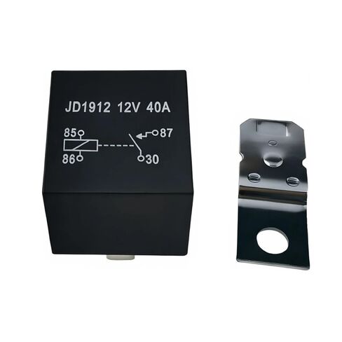 JD1912 12V 40A مرحل السيارة، مفتاح SPST-NO شديد التحمل 4 دبوس للسيارة والشاحنة والدراجات النارية والقارب وعربة الجولف - بديل لضوء الضباب والقرن والمروحة وأضواء العمل LED in Kuwait