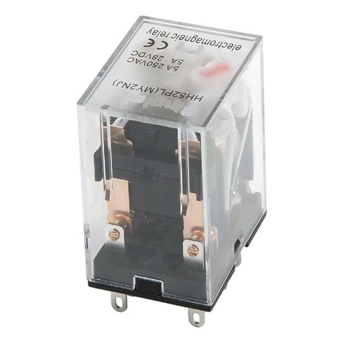 مرحل كهرومغناطيسي HH52P MY2NJ مع مؤشر LED، تيار متردد 110 فولت 220 فولت تيار مستمر 12 فولت 24 فولت، مرحل مصغر منخفض الطاقة للأغراض العامة مع غطاء غبار، معتمد من CE in Kuwait