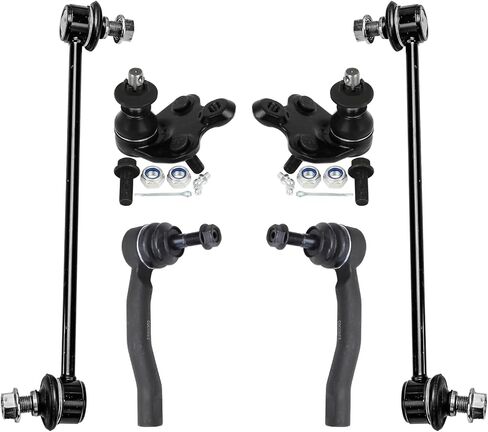 Detroit Axle - 6pc Front Suspension Kit for 2004 2005 2006 2007 2008 2009 Toyota Prius, 2 Sway Bar End Links 2 Outer Tie Rods 2 Lower Ball Joints Replacement in Kuwait