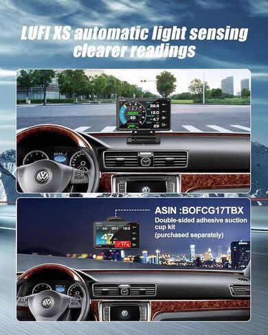 شاشة قياس Lufi Xs Revolution OBD2. مجموعة أدوات إلكترونية متعددة الوظائف. رفيق سيارتك، يمنع التحميل الزائد. in Kuwait