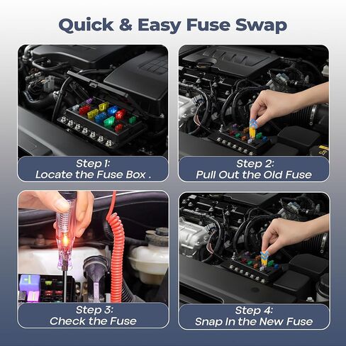 300 Pcs Car and Automotive Fuse Kit Standard Mini and Low Profile Mini Fuses Assortment Color-Coded with Pullers Portable PP Case CE Certified for Cars Trucks Motorcycles and Boats in Saudi Arabia