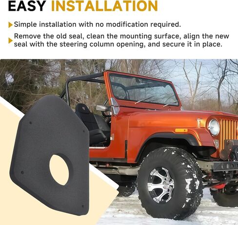 3196896 Steering Column Firewall Seal Compatible with Jeep CJ5 CJ7 CJ8 Scrambler Wrangler YJ 1976-1995 Replacement for 18020.01 in Kuwait