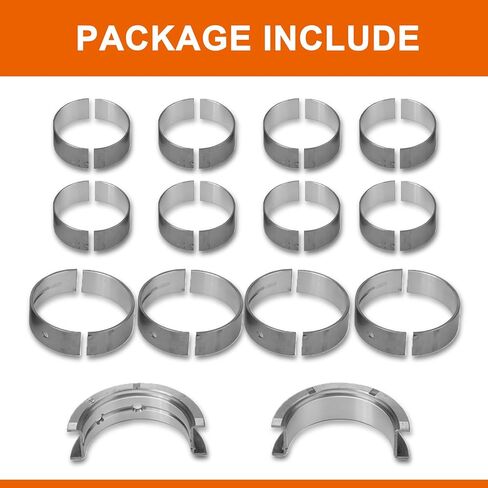 STD Main & Rod Bearing Set Replacement for Chevy LS 4.8 5.3 5.7 6.0 6.2L Engine 1997-2013 LS1 LS2 LS3 V8, Standard Size Crankshaft Connecting Rod Bearing kit MS2199P MB5293SI CB663P in Kuwait