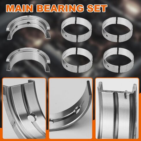 STD Main & Rod Bearing Set Replacement for Chevy LS 4.8 5.3 5.7 6.0 6.2L Engine 1997-2013 LS1 LS2 LS3 V8, Standard Size Crankshaft Connecting Rod Bearing kit MS2199P MB5293SI CB663P in Kuwait