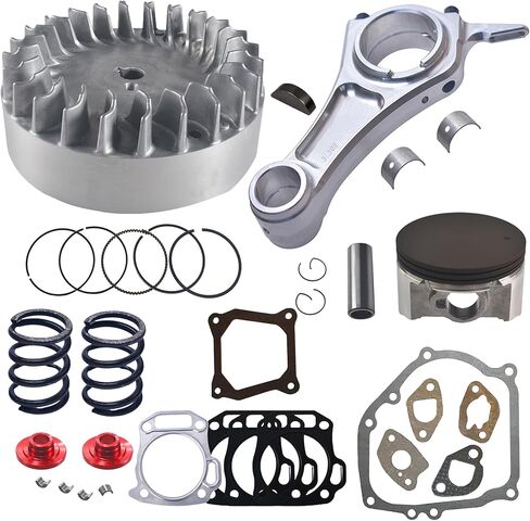 Aluminum Flywheel Billet Rod（3.308） Kit With 70mm Ceramic Coated Flat Top Piston Valve Spring keepers locks for Predator 212cc/196cc Non-Hemi Engines in Kuwait