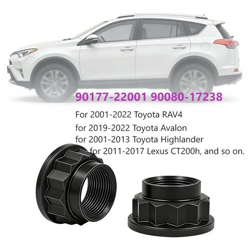 2 حزمة محور العجلة الأمامية رمح الجوز محور عمود الإدارة المكسرات M22x1.5 موضوع الملعب متوافق مع تويوتا لكزس سليل 90177-22001 90080-17238 90177-W0001 in Kuwait