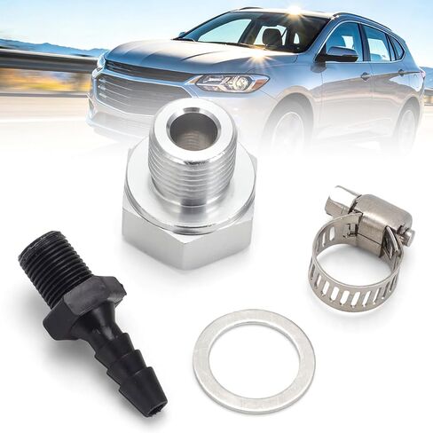 مجموعة محول مضخة الزيت لمحركات Chevy GM LS LS1، LS2، LS3، LSX، 4.2L، 4.3L، 5.3L، 6.0L، 6.2L - قابس سداسي M16x1.5 من الفولاذ المقاوم للصدأ in Kuwait