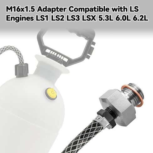 VANEST M16x1.5 Oil Pump Sensor Adapter Kit Compatible with All Chevy GM, LS Engines LS1 LS2 LS3 LSX 5.3L 6.0L 6.2L, Oil Pump Priming Adapter Car Engines Accessories, Stainless Steel 1/8 NPT in Kuwait