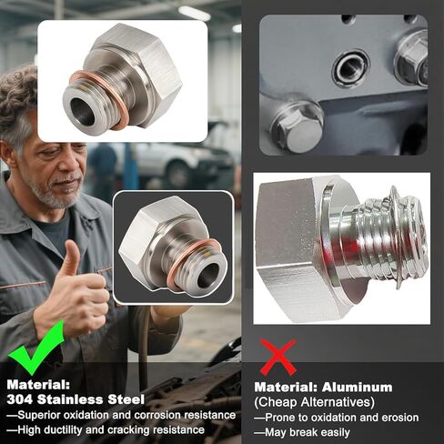 Oil Pump Priming Adapter Kit Compatible with All Chevy GM, LS Engines LS1 LS2 LS3 LSX 5.3L 6.0L 6.2L，Stainless Steel Oil Drain Valve, M16x1.5 to 1/8 NPT Oil Pan Drain Plug in Kuwait