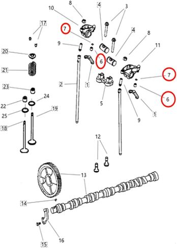 12 PCS 3935945，3935946 Rocker Arm Head Clevis Pin Socket Retainer Compatible with Cummins 2003-2018 Dodge RAM 5.9L 6.7L 2500 3500 3500 4500 5500 4ISBE 6ISBE ISB3.9 QSB 5.9L 6.7L QSC8.3 QSL in Kuwait