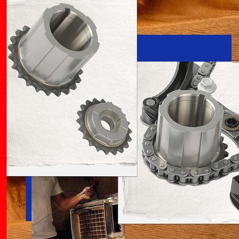 مجموعة سلسلة توقيت المحرك JC Whitney JFBAJCWTCK00035 مع شداد - تناسب OHV V6 4.3L - متوافقة مع شيفروليه سيلفرادو 1500 14-21، Express 2500 3500 18-21، GMC Sierra 1500 14-21، Savana 2500 in Kuwait