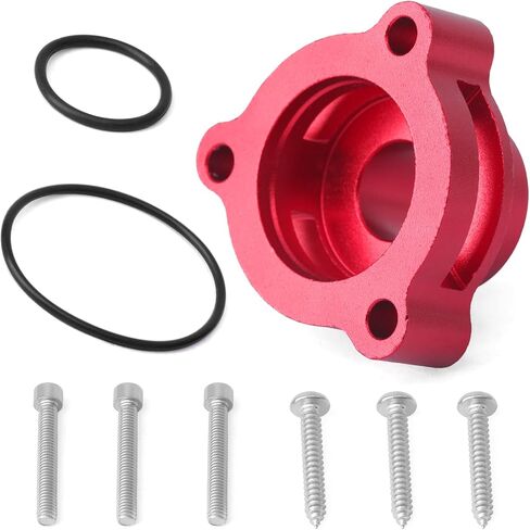 Blow Off Valve Adapter Replacement for Chevy Silverado Colorado for GMC Sierra Canyon for Cadillac CT4 2.7L Turbo 2019 2020 2021 2022 2023 2024 2025, Aluminum Red Replacement for BOV Adapter in Kuwait