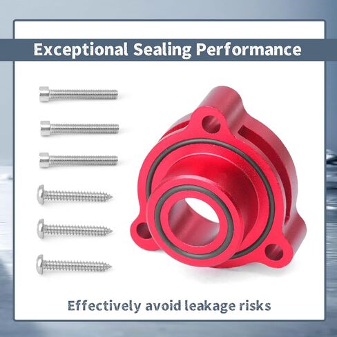 Blow Off Valve Adapter Replacement for Chevy Silverado Colorado for GMC Sierra Canyon for Cadillac CT4 2.7L Turbo 2019 2020 2021 2022 2023 2024 2025, Aluminum Red Replacement for BOV Adapter in Kuwait