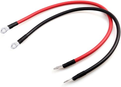 Battery Cables Set 8AWG 12 Inch Power cord Battery inverter jumper cables 12in with 3/8" Lugs Terminals (1 Positive & 1 Negtive) for Car Marine Solar ATV Lawn Mower RV Motorcycle in Kuwait
