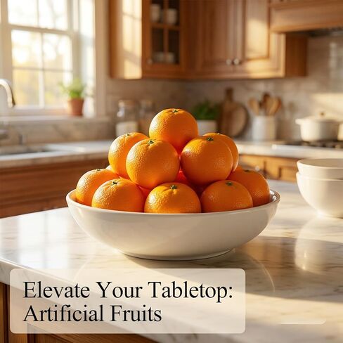 HAKSEN 12 PCS Fake Oranges, Artificial Fruits for Decoration Lifelike Fake Fruit Faux Oranges for Home Kitchen Cabinet Decor Photography Prop in Saudi Arabia