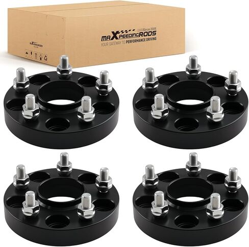 4x 25mm Hub Centric Spacers compatible for Honda Accord Civic CR-V 5x4.5 M12x1.5 64.1mm in Kuwait