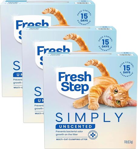 Fresh Step Clumping Cat Litter with Febreze Gain Scent, Activated Charcoal for Odor Control, 14 Pounds in Kuwait
