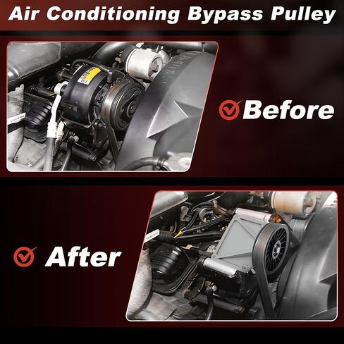 34237 A/C Compressor Bypass Pulley for Dodge Dakota 1996-2002 for Jeep Cherokee 1996-2000 for Jeep Wrangler 1997-1999 Air Conditioning Eliminator Pull in Kuwait