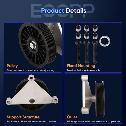 ECCPP A/C Compressor Bypass Pulley Fits 1996-2003 for Buick Regal 3.8L 2000-2002 for Chevrolet Impala 3.8L 34195 in Kuwait