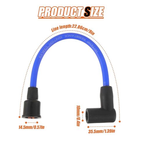 18-5227-1 Premium MagForce 9" Marine Spark Plug Wire Lead 7MM Engines Replaces, Ignition Conductor Cables Leads Spark Plug Wires for Mercury 84-813715A1 in Kuwait