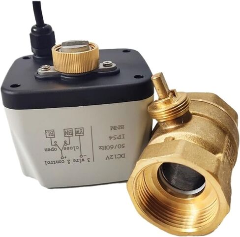 1-1/4" Electric auto control ball valve power failure return with 24V, DN32 Spring return Electric water valve for water tank (Power Off Return AC220V) in Kuwait