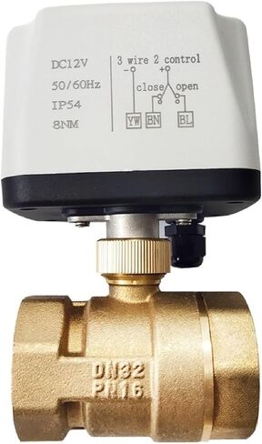 1-1/4" Electric auto control ball valve power failure return with 24V, DN32 Spring return Electric water valve for water tank (Power Off Return AC220V) in Kuwait