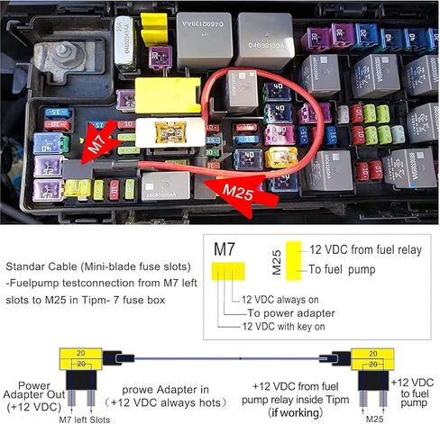 مجموعتان من كابل تجاوز TIPM، حامل محول 14AWG 20AMP، قطع غيار إصلاح مرحل مضخة الوقود مناسبة لـ CBWPR091AA in Kuwait