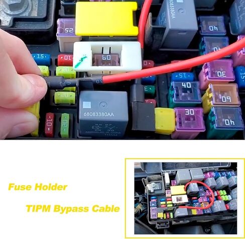مجموعتان من كابل تجاوز TIPM، حامل محول 14AWG 20AMP، قطع غيار إصلاح مرحل مضخة الوقود مناسبة لـ CBWPR091AA in Kuwait