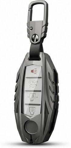 for Nissan Key Fob Cover Smart Key Case Holder Protector Compatible for Titan Pathfinder Frontier Rogue Altima Kicks Murano Armada Maxima (JNS-Gray) in Saudi Arabia