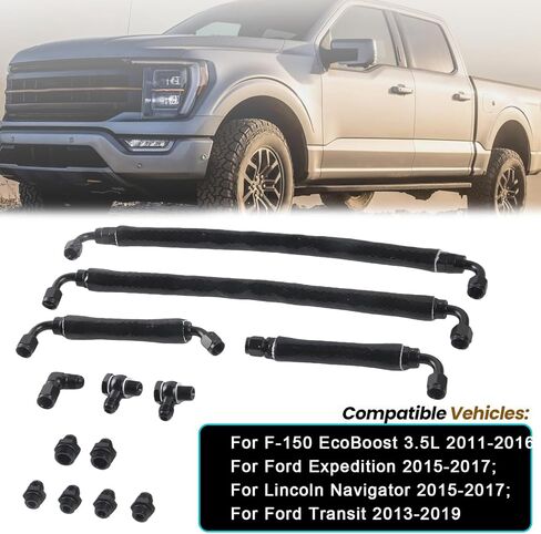 مجموعة ترقية خط التبريد للشاحن التوربيني متوافقة مع Ford F-150 3.5L 2011-2016، Expedition 2015-2017، Transit 2013-2024، لقطع غيار Lincoln Navigator 2015-2017 3.5L in Kuwait