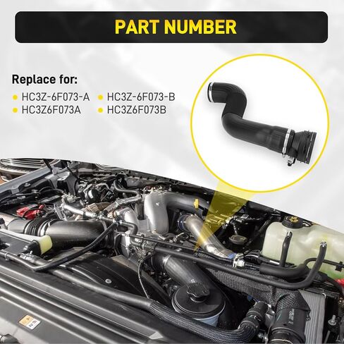 ترقية HC3Z-6F073-B توربو Intercooler Outlet Tube خرطوم عدة متوافقة مع Ford F-250 F-350 F-450 F-550 Super Duty 6.7L Powerstroke Diesel 2017-2019 استبدال أنبوب مخرج مبرد الهواء المسؤول in Kuwait