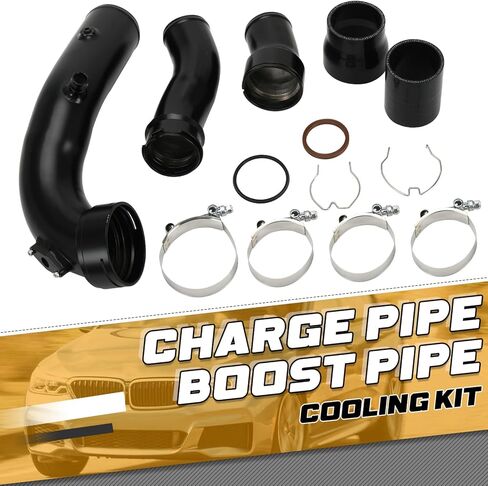 PTNHZ Charge Pipe & Boost Pipe Cooling Kit Compatible With BMW 535i 640i 740Li F10/F12/F13 N55 3.0L Engines 2011-2018 in Kuwait