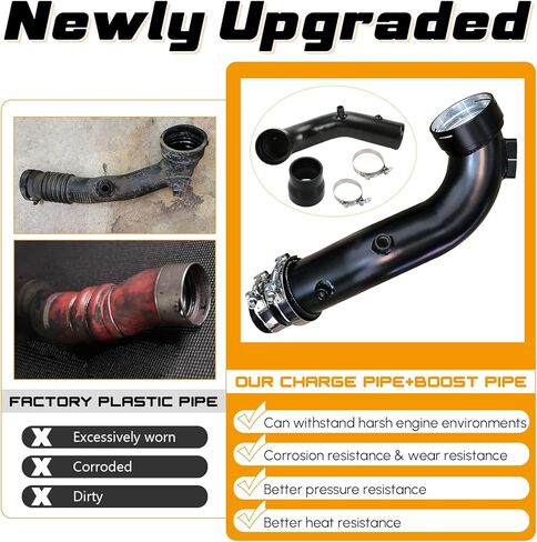 PTNHZ Charge Pipe & Boost Pipe Cooling Kit Compatible With BMW 535i 640i 740Li F10/F12/F13 N55 3.0L Engines 2011-2018 in Kuwait