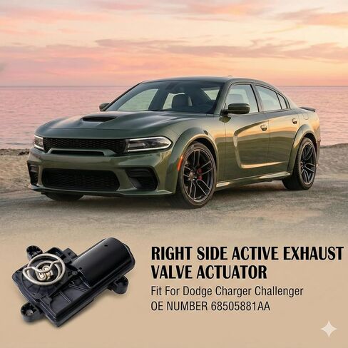 68505881AA مجموعة محرك صمام العادم النشط الأيسر والأيمن لـ 2015-2023 دودج تشالنجر والشاحن، 2015-2020 كرايسلر 300C 5.7L 6.2L 6.4L Hemi V8، يستبدل 68420674AA in Kuwait