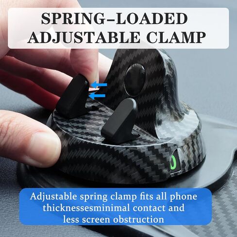 3-in-1 Multifunctional Car Anti-Slip Mat, 360° Rotating Phone Holder with Hidden Parking Number Plate, PVC Dashboard Mat, Fit for Cars, Trucks, SUVs in Kuwait