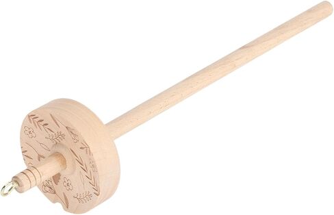 Drop Spindle, Hand Carved Wooden with Secure Notches for Yarn Holding, Yarn Spinner, Waxed Surface for Knitting, Weaving, Felting, Crochet, Crafters, Hobbyists, Beginners, Professi in Kuwait