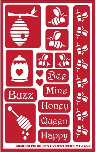Armour Products N Over Stencil Bees, brown in Kuwait