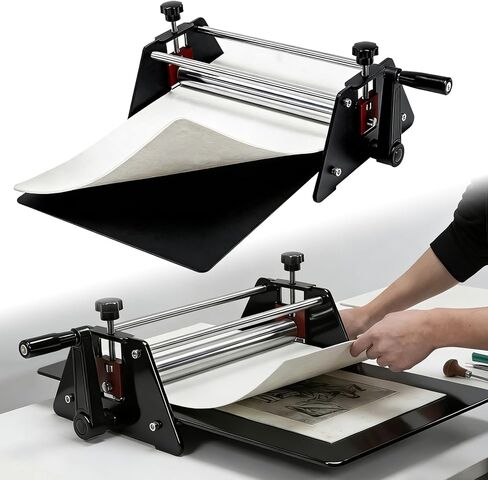 آلة الطباعة، آلة النقش الأساسية، آلة طباعة احترافية مع لوحة اللباد والقاعدة، مناسبة للحفر والنقش والنمط الأحادي والطباعة الحجرية وطباعة الكتل البارزة، 11 بوصة طول × 10 بوصة عرض × 7.2 بوصة ارتفاع in Kuwait