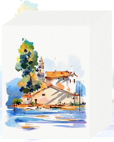 84 Sheets Watercolor Paper 5x7, 110 LB/230 GSM Water Color Paper 5 x 7, Cold Press Watercolor Paper Bulk, 5x7 Watercolor Paper Pad for Kids Adults, Art Paper for Painting, Sketching, Acrylic, Gouache in Kuwait