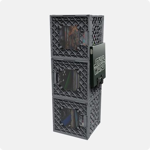 CrateVinyl Tower (Black, Clear) in Saudi Arabia