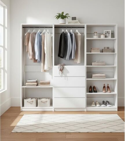 نظام خزانة خشبي أبيض قائم بذاته in Kuwait